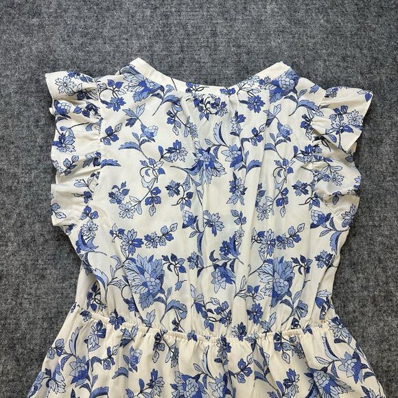 Love and Promises Dresses & Skirts - Love and Promises Dress Women Large Blue Floral Ruffles Lace Bohemian Boho Lined